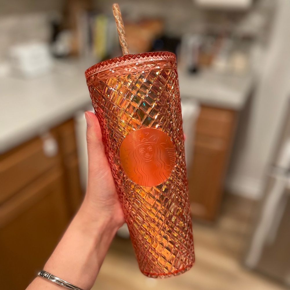 Starbucks 24oz Pink Tumbler with Straw